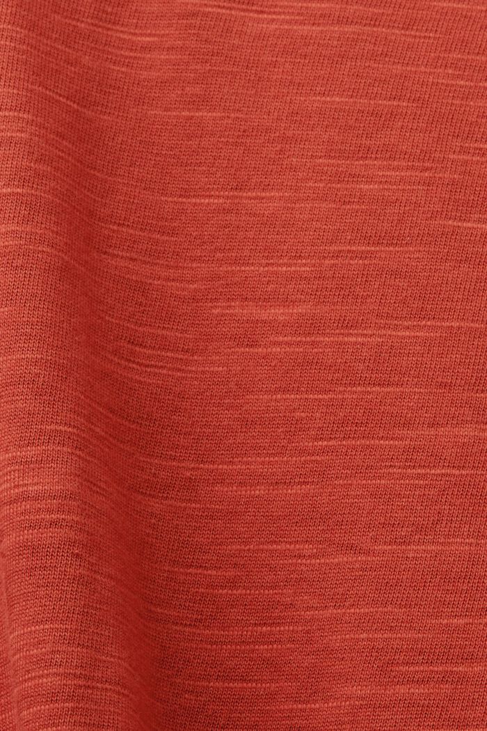 T-shirt con stampa frontale, 100% cotone, TERRACOTTA, detail image number 5