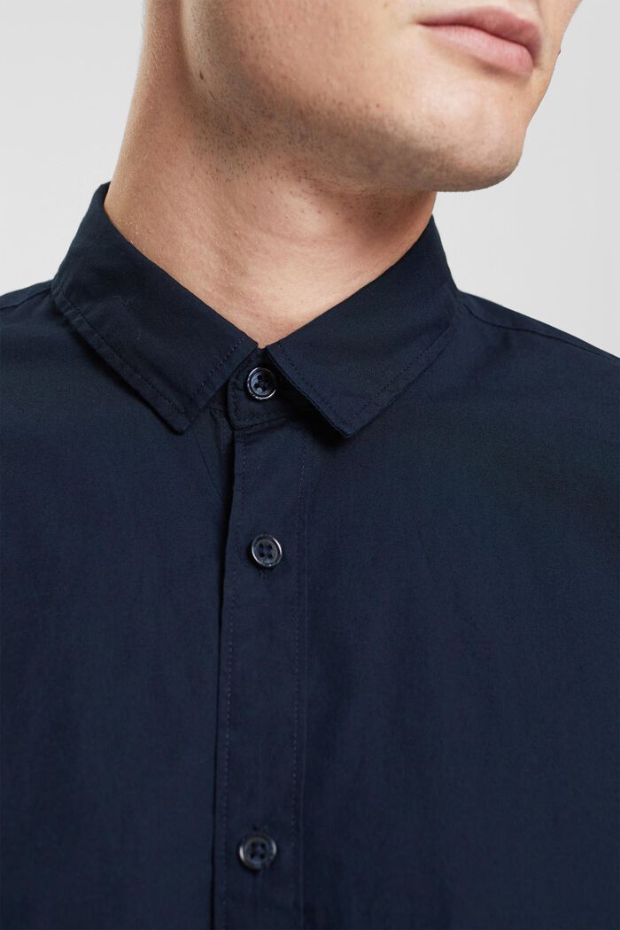 Camicia Slim Fit in cotone sostenibile, NAVY, detail image number 0