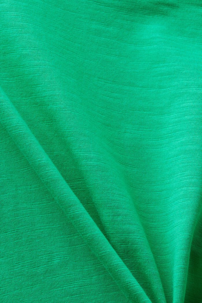 T-shirt fiammata con scollo ampio, GREEN, detail image number 4