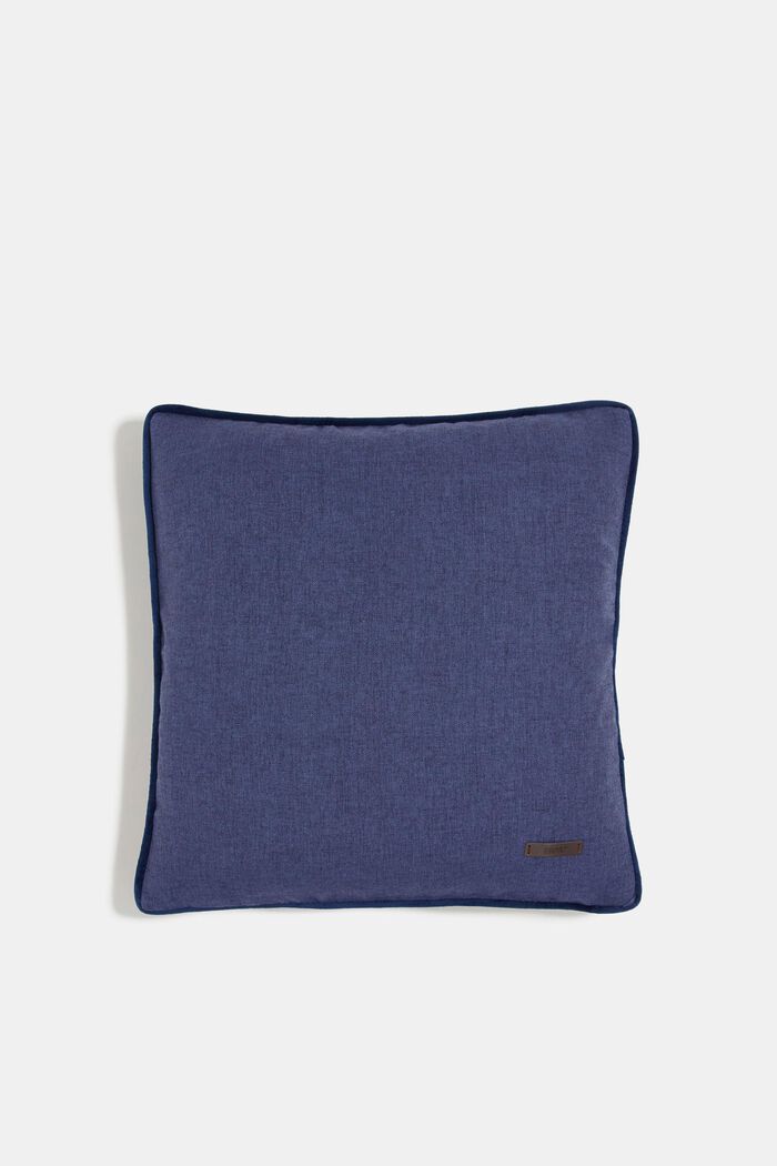 Fodera decorativa per cuscino con cordoncino in velluto, NAVY, detail image number 0
