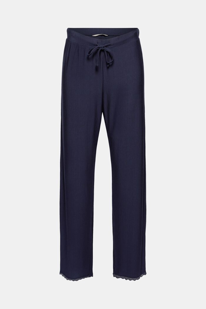 Pantaloni da pigiama con pizzo, LENZING™ ECOVERO™, NAVY, detail image number 6