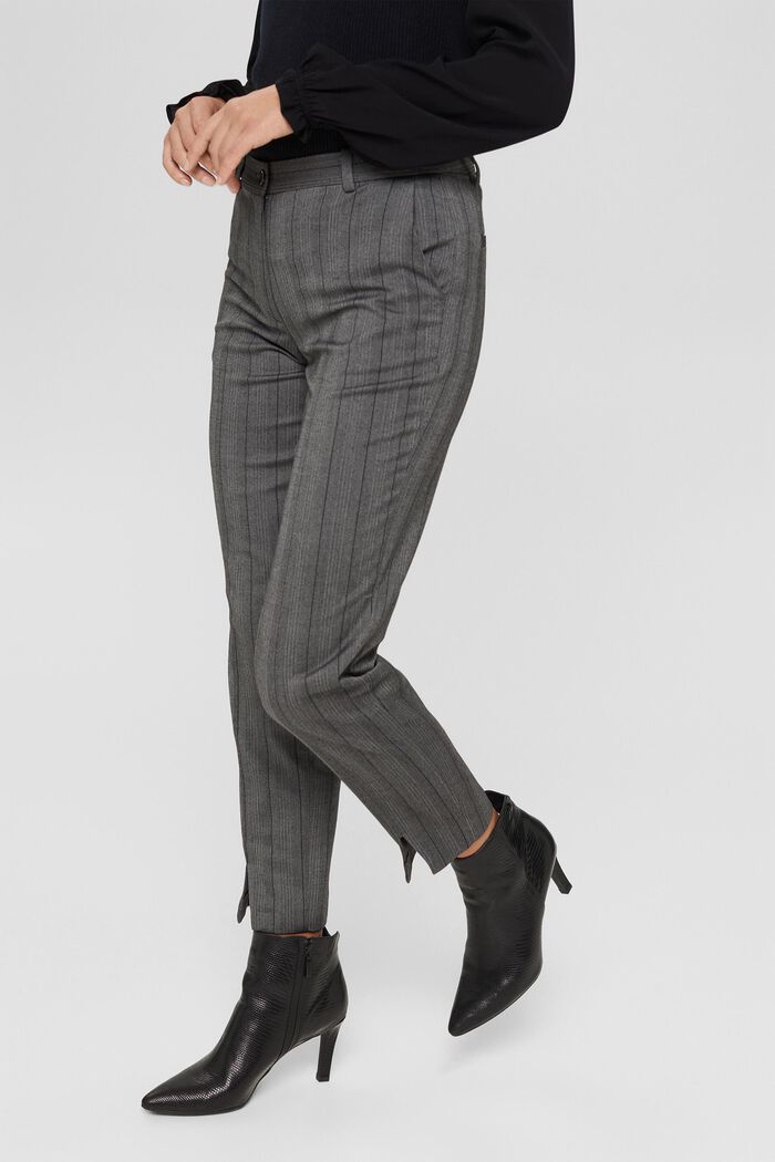 In materiale riciclato: STRIPE Mix + Match Pantaloni, ANTHRACITE, detail image number 0
