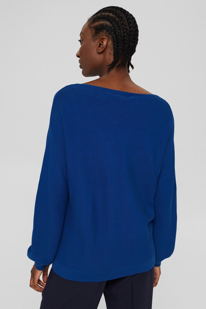 Pullover in maglia di 100% cotone biologico, BRIGHT BLUE, detail image number 3