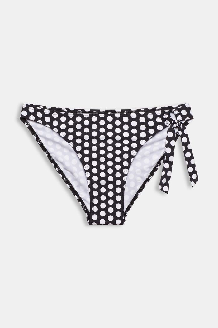 Slip con stampa a pois e fiocco, BLACK, detail image number 0
