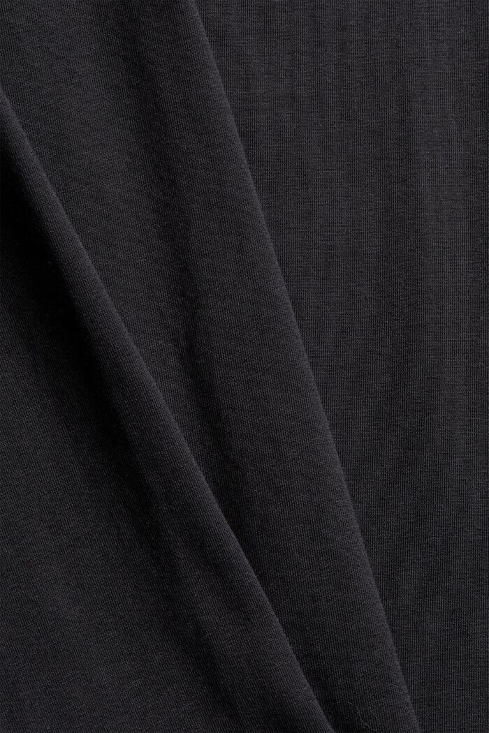 T-shirt con collo dolcevita, cotone biologico, BLACK, detail image number 4