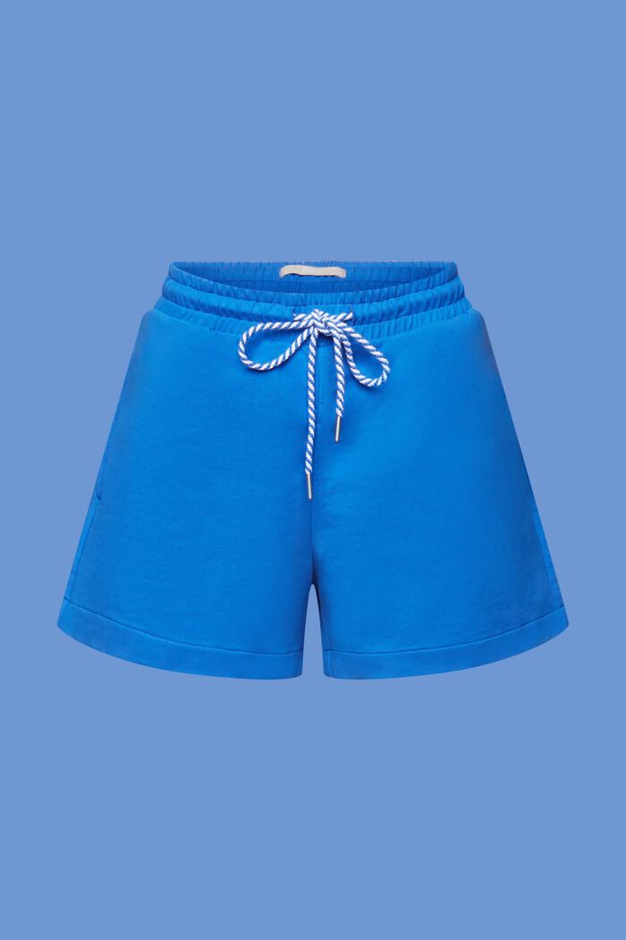 Shorts in felpa di cotone, BRIGHT BLUE, detail image number 7