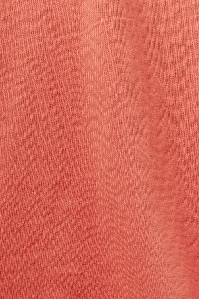 T-shirt con stampa frontale, 100% cotone, CORAL RED, detail image number 5