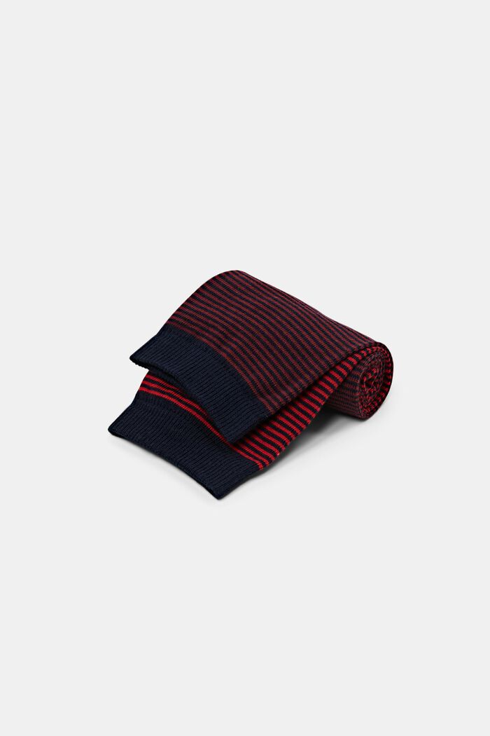 Calze a righe in maglia larga in confezione doppia, DARK RED / RED, detail image number 2