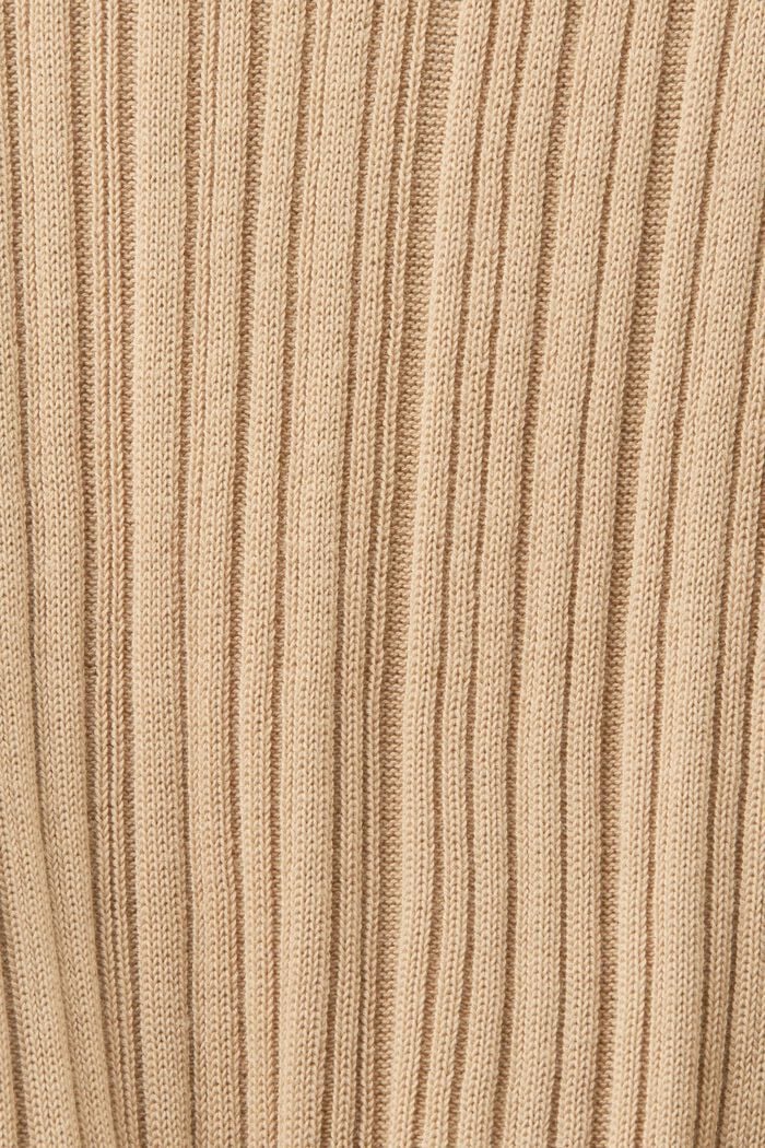 Pullover smanicato a coste, SAND, detail image number 5
