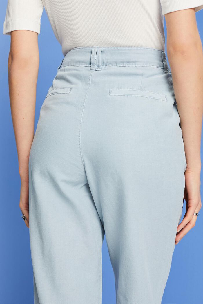 Pantaloni chino in misto lino, LIGHT BLUE LAVENDER, detail image number 4