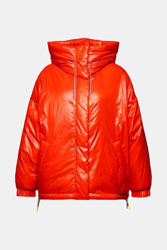 Riciclato: giacca trapuntata con piuma d'oca, BRIGHT ORANGE, detail image number 6