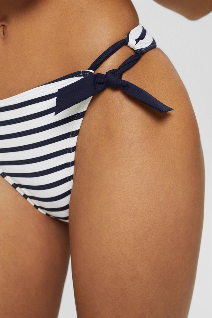 In materiale riciclato: slip a righe, NAVY, detail image number 0
