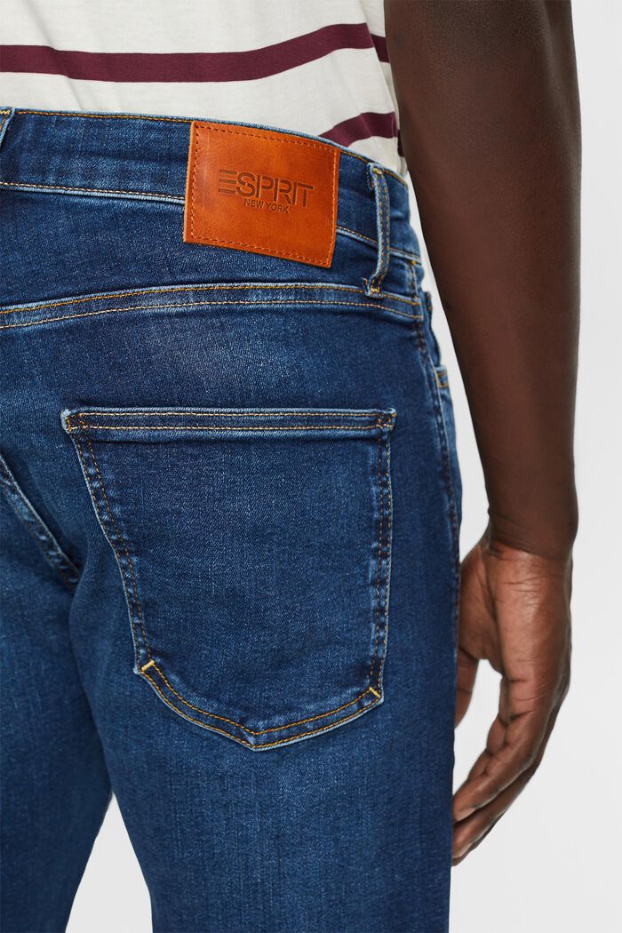 Jeans Slim Fit a vita media, BLUE DARK WASHED, detail image number 4