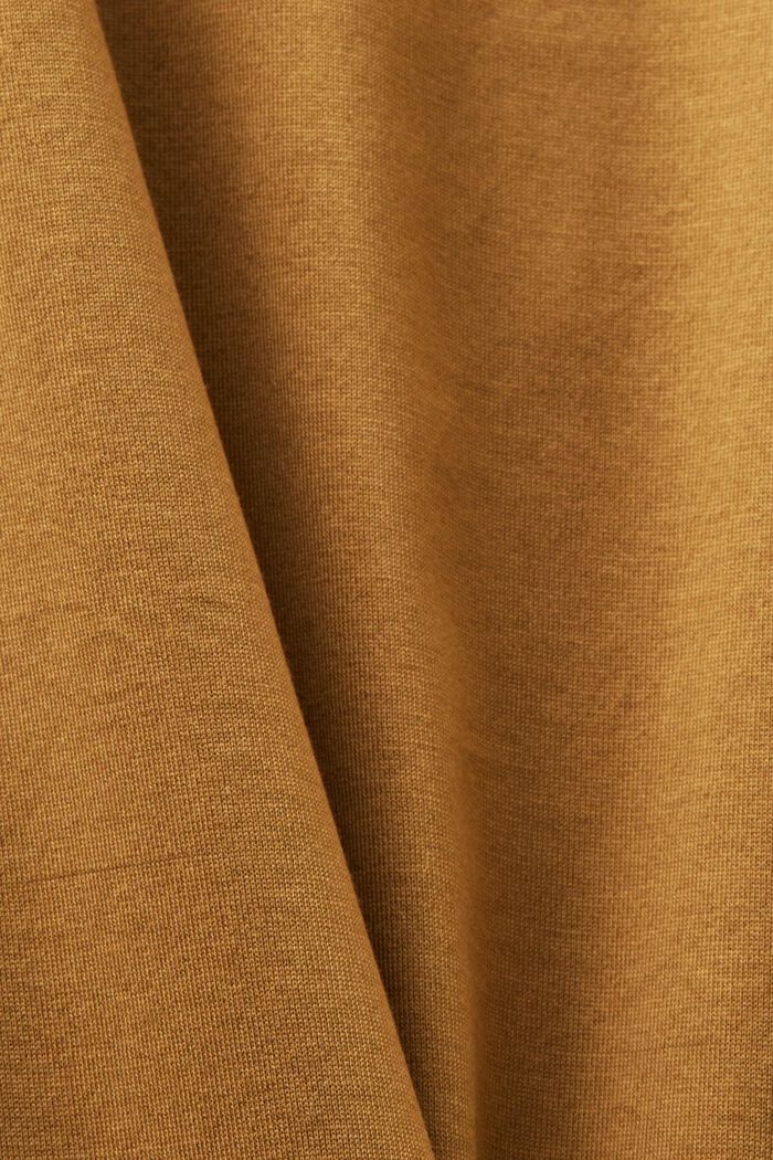 T-shirt a girocollo in jersey di 100% cotone, TOFFEE, detail image number 5