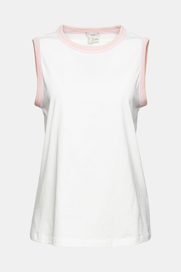 Top in cotone, OFF WHITE, overview