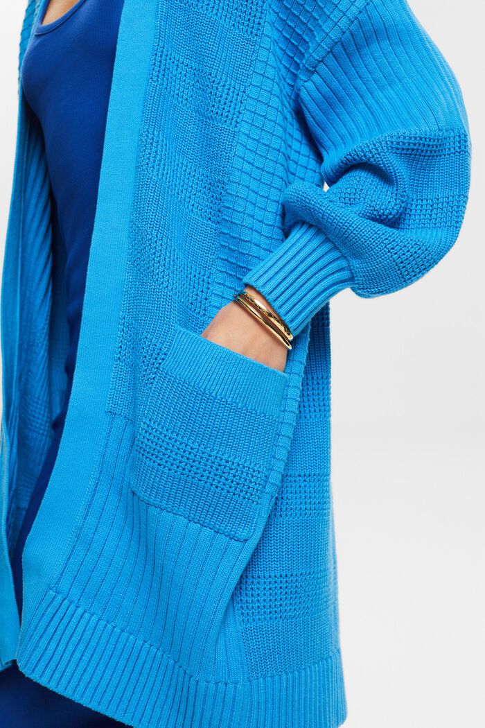 Cardigan in maglia strutturata, BLUE, detail image number 3