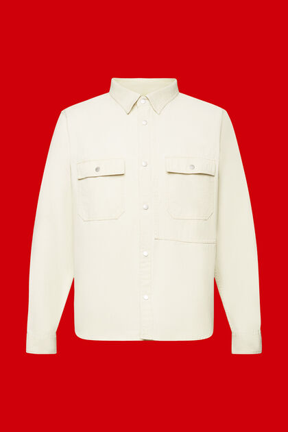 Overshirt in twill, 100% cotone