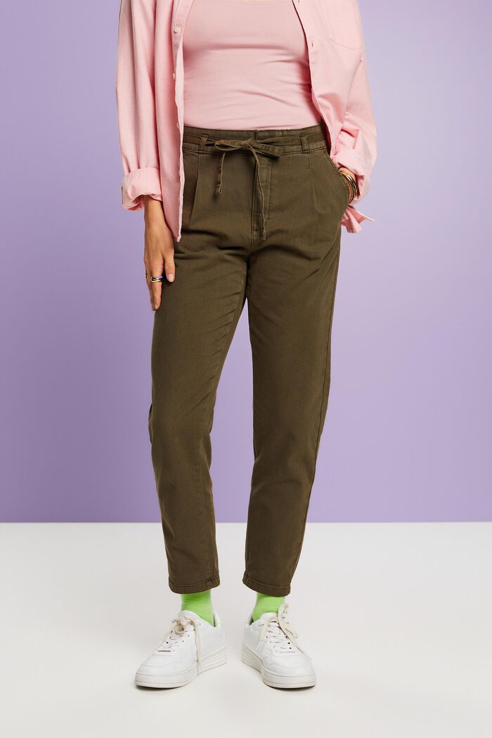 Pantaloni chino, KHAKI GREEN, detail image number 0