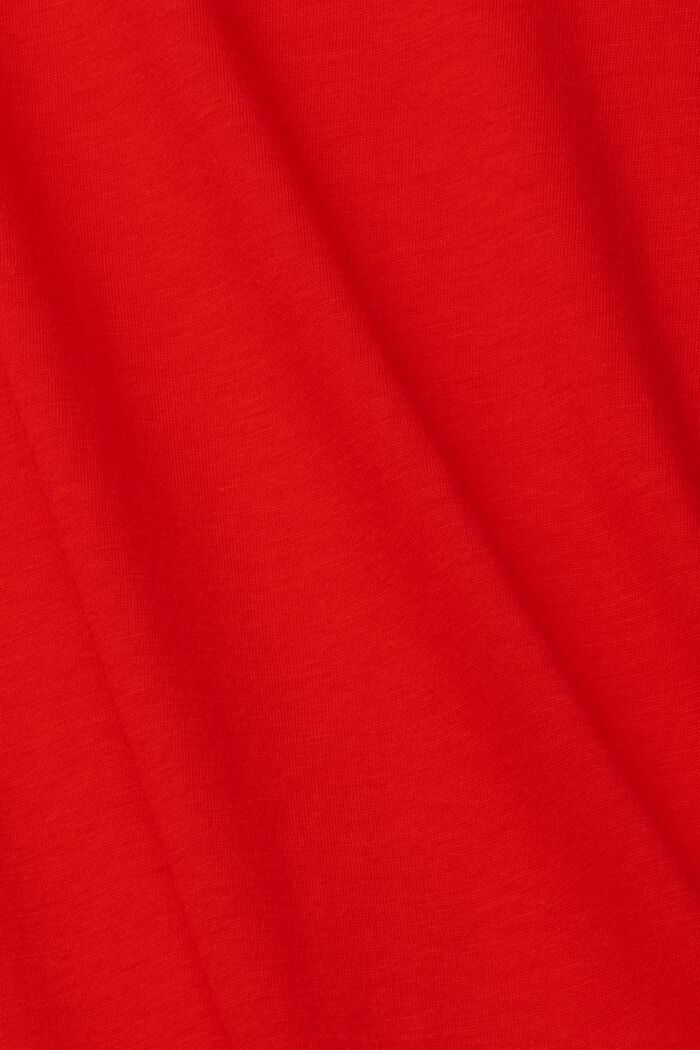 Maglia a maniche lunghe con collo alla coreana, RED, detail image number 0