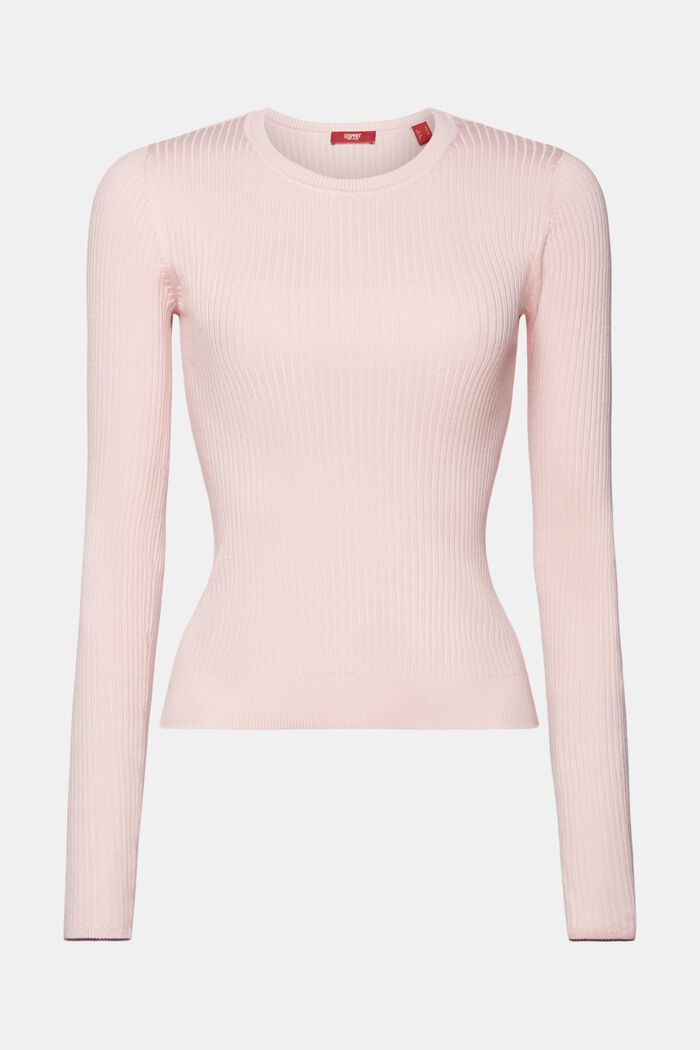 Top a righe in maglia a coste, PASTEL PINK, detail image number 6