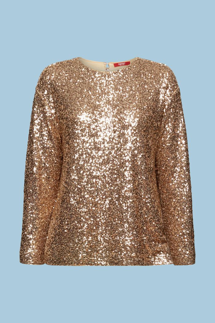 Pullover con paillettes, GOLD, detail image number 7