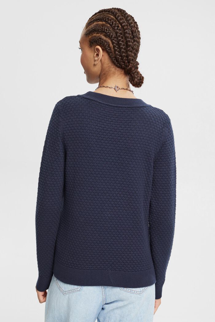 Pullover in maglia strutturata, NAVY, detail image number 3