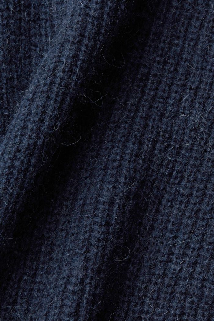 Pullover cropped in misto lana, NAVY, detail image number 1