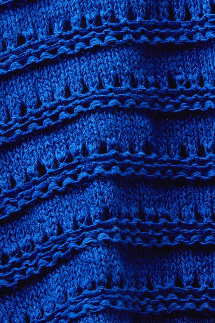 Pullover in maglia traforata, BRIGHT BLUE, detail image number 4