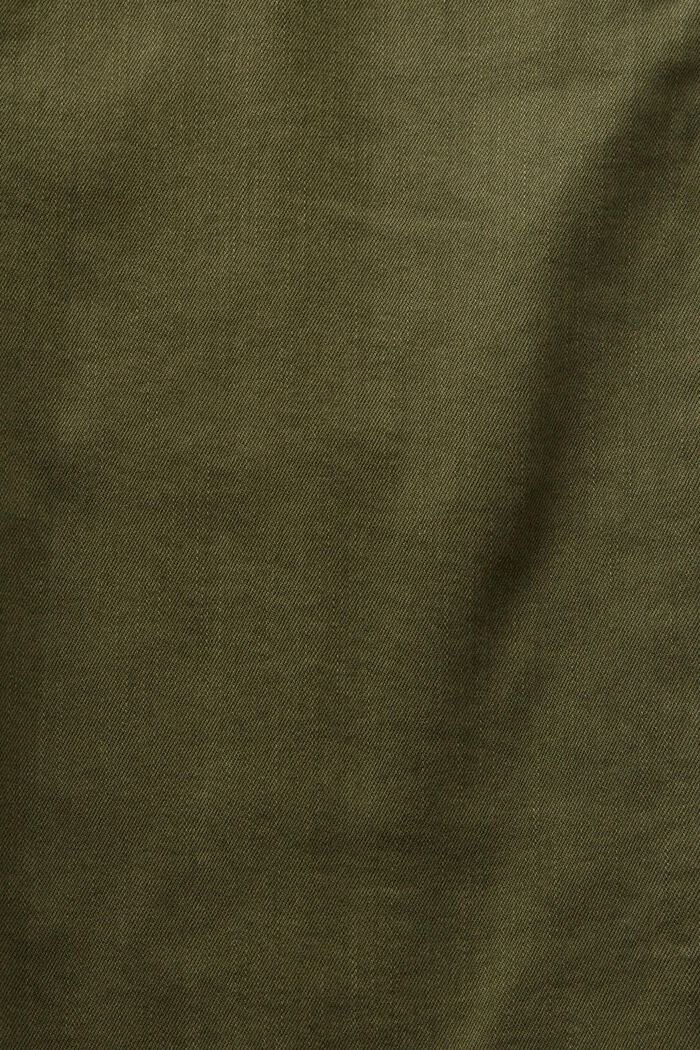 Pantaloni capri in cotone biologico, KHAKI GREEN, detail image number 5