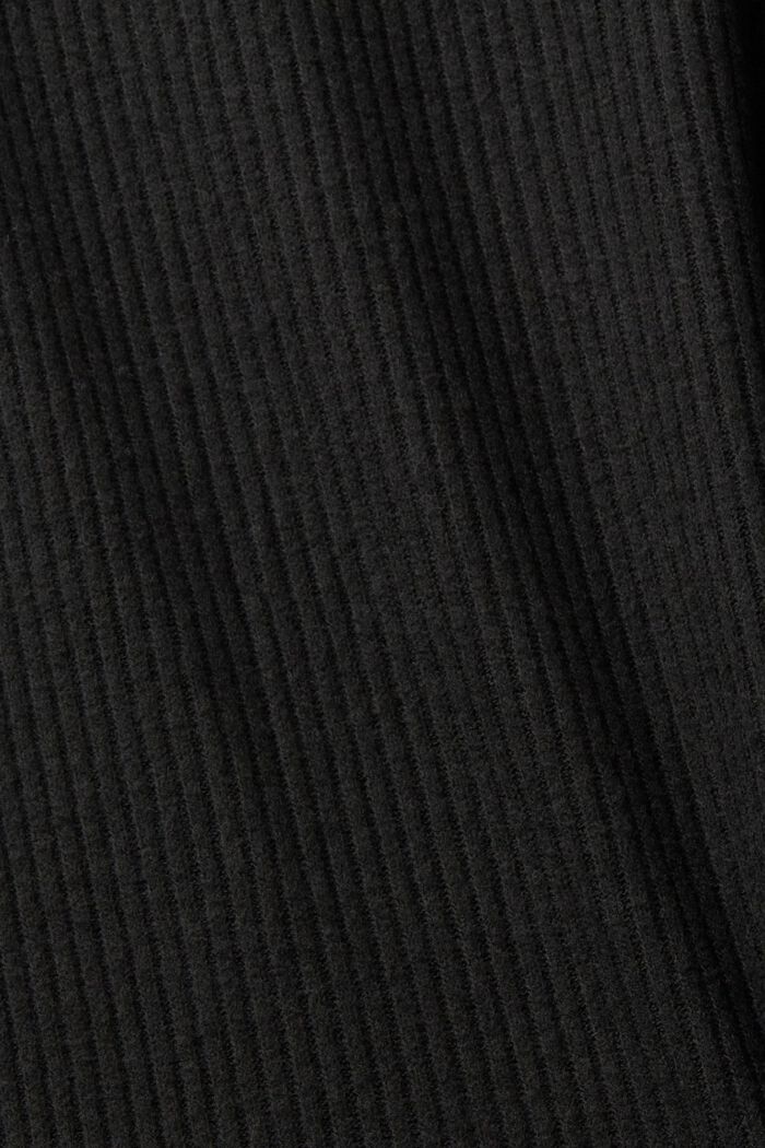Pantaloni in maglia a coste, BLACK, detail image number 6