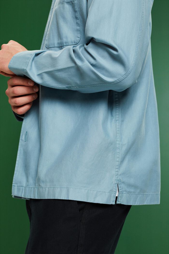 Camicia button-down in twill, TEAL BLUE, detail image number 3