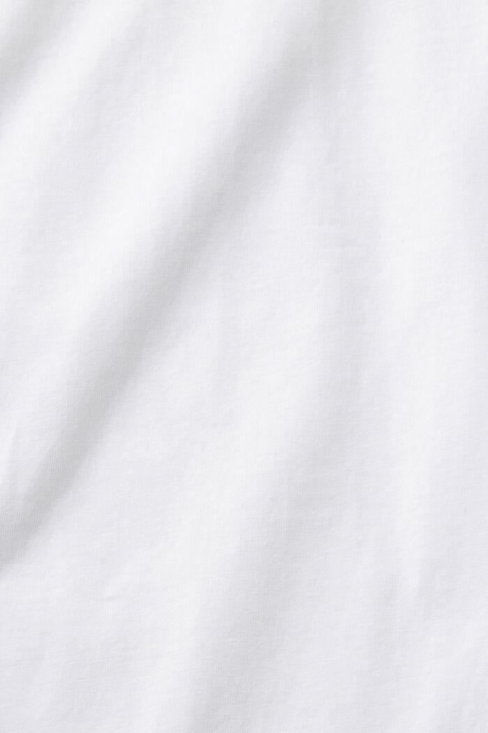 T-shirt con stampa floreale sul petto, WHITE, detail image number 5