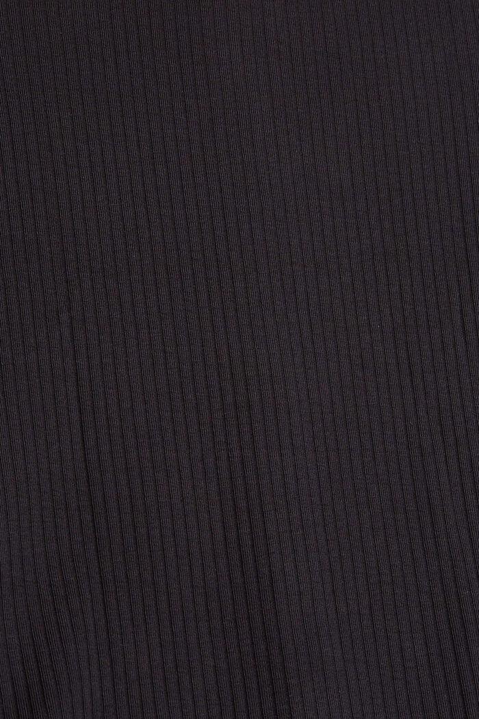 Maglia a manica lunga con cannoncino, cotone biologico, BLACK, detail image number 4