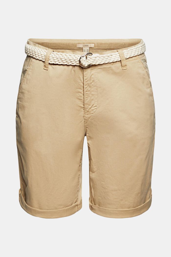 Pantaloncini con cintura in tessuto, SAND, detail image number 2