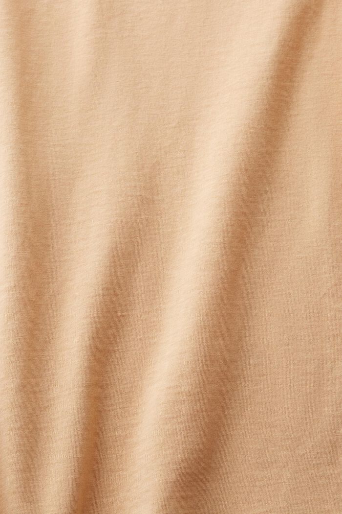 Maglia girocollo a maniche lunghe slim, PASTEL ORANGE, detail image number 5