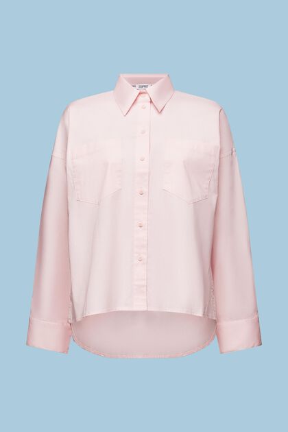 Camicia button-up in popeline di cotone