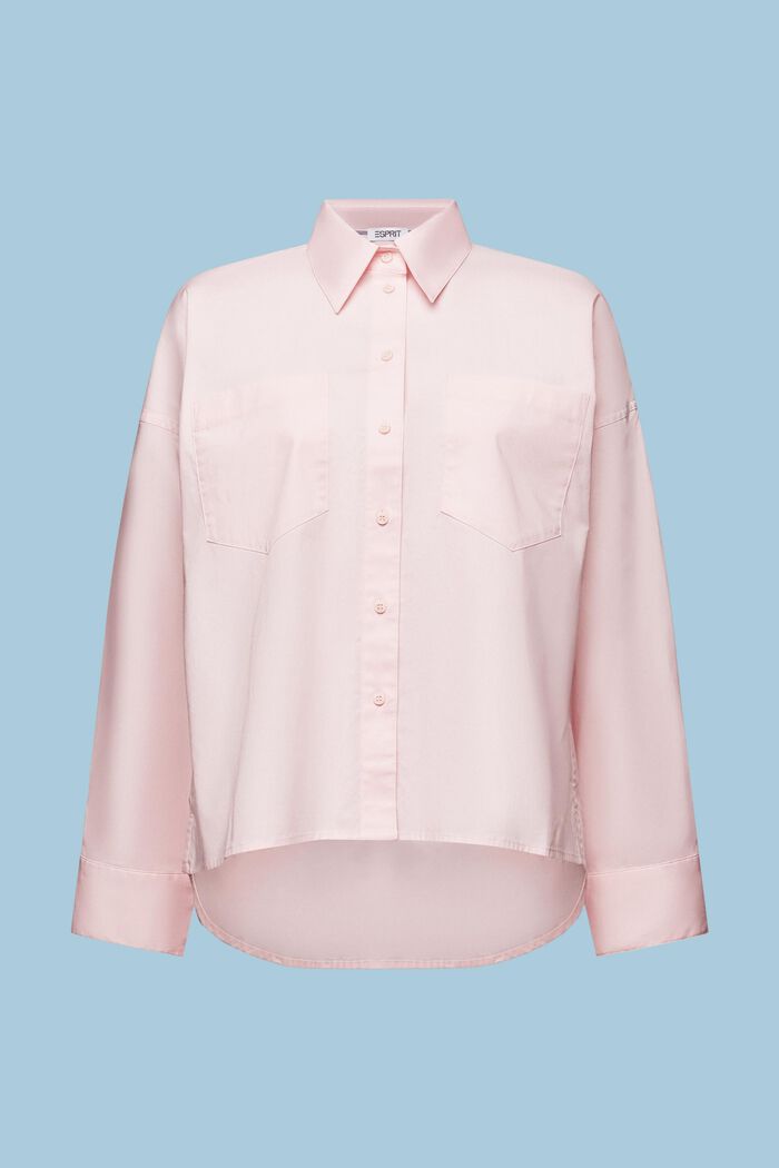 Camicia button-up in popeline di cotone, PASTEL PINK, detail image number 6