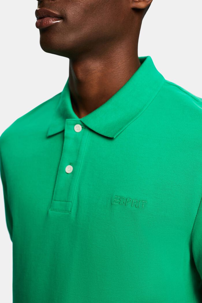 Polo in piqué, GREEN, detail image number 3
