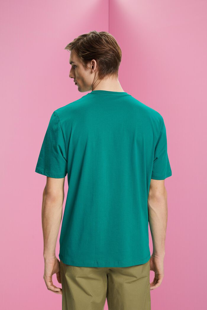 T-shirt Relaxed Fit con stampa del logo, EMERALD GREEN, detail image number 3