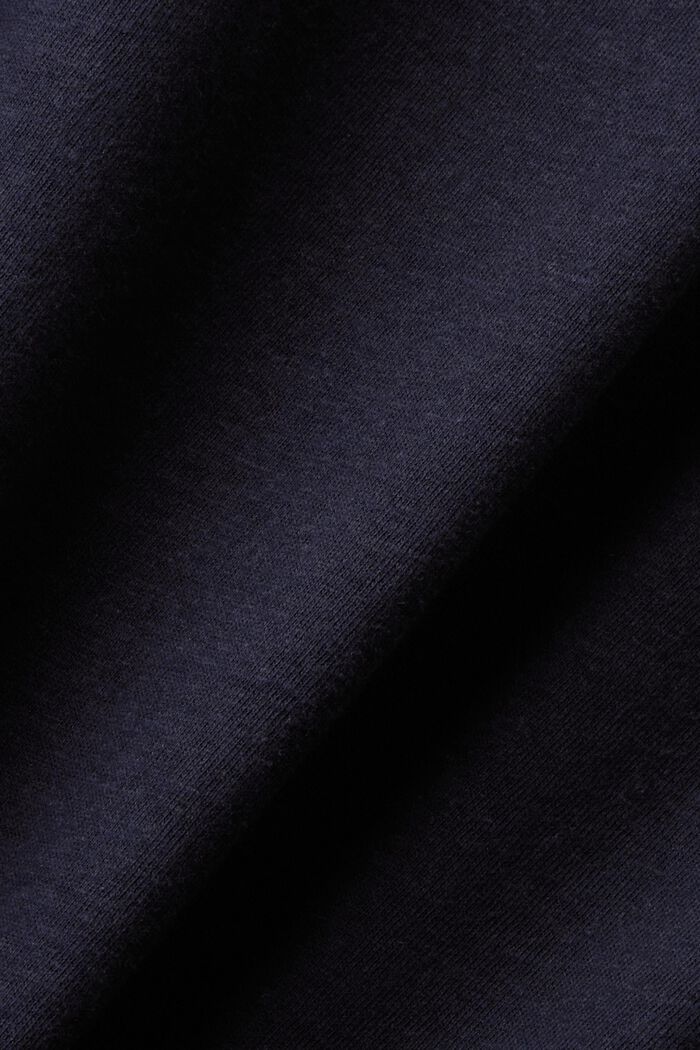 T-shirt in jersey, misto cotone e lino, NAVY, detail image number 5