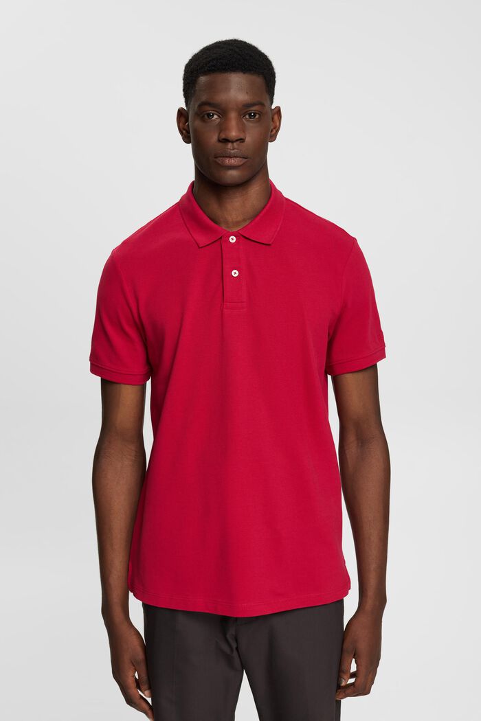 Camicia polo slim fit, DARK PINK, detail image number 0