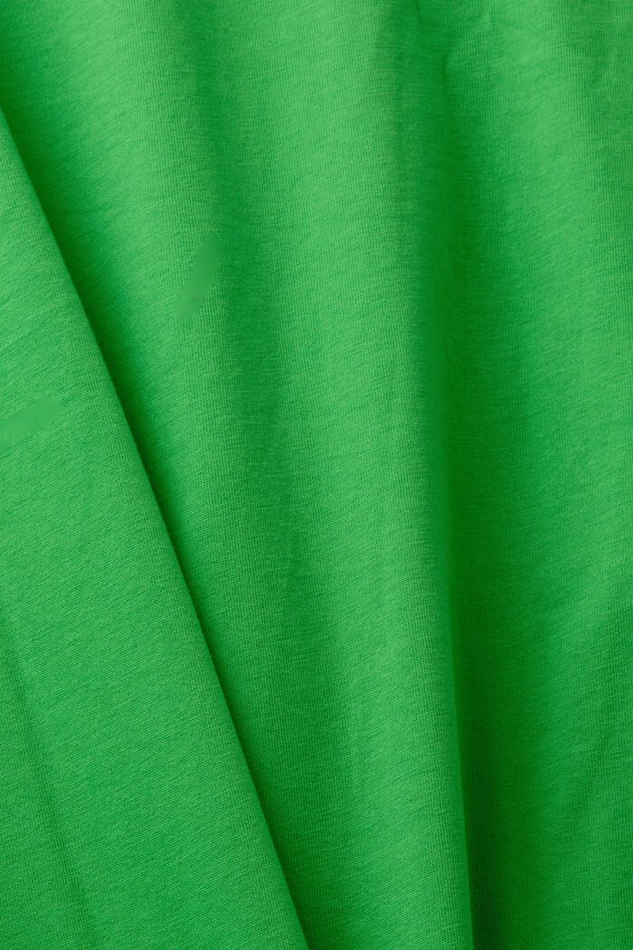 T-shirt in cotone con stampa sul davanti, GREEN, detail image number 5