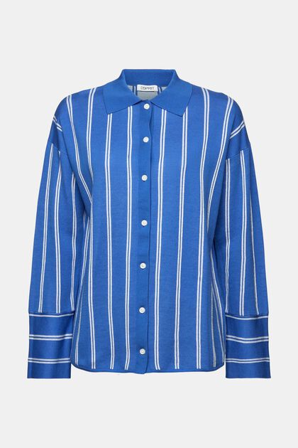 Pullover button-up a righe