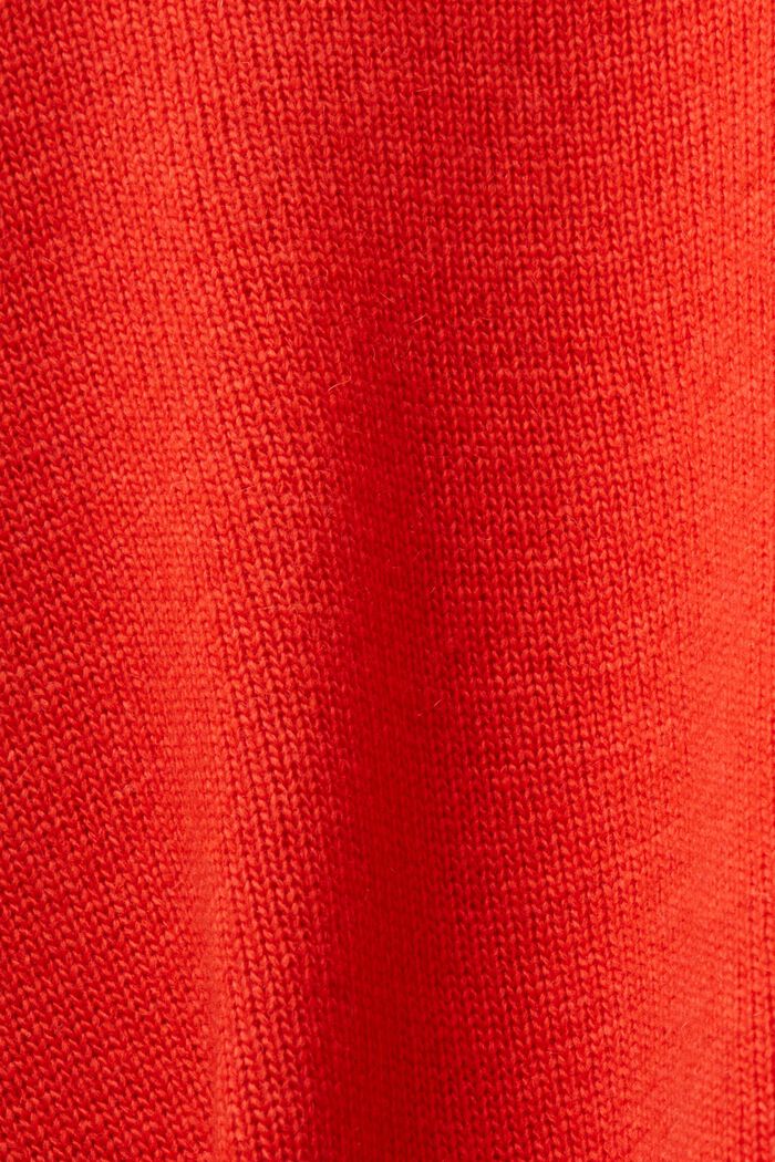 Pullover in maglia con girocollo, RED, detail image number 5