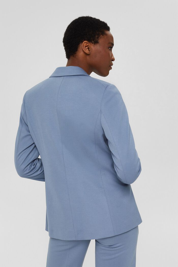 SOFT PUNTO Mix + Match blazer in jersey, GREY BLUE, detail image number 3