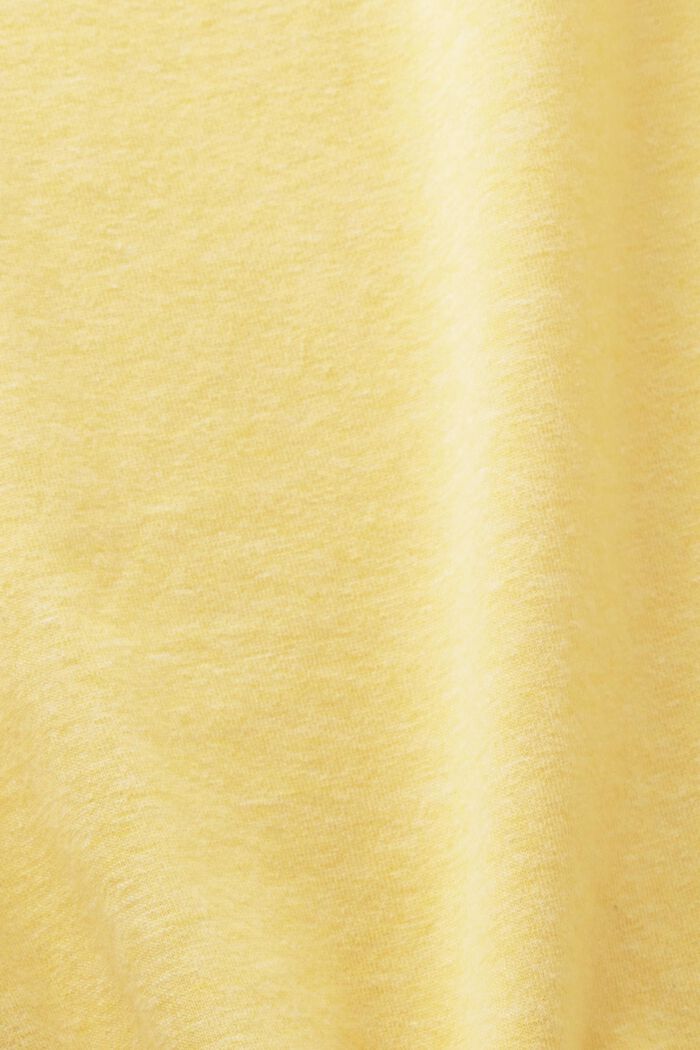 Maglia a manica lunga in cotone, YELLOW, detail image number 4