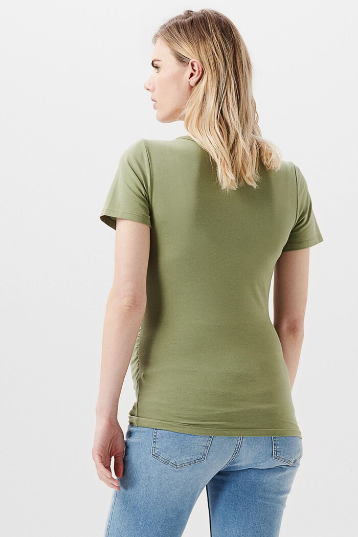T-shirt con stampa, cotone biologico, REAL OLIVE, detail image number 1