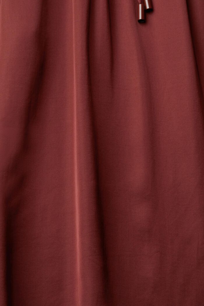 Blusa in raso con colletto arricciato, LENZING™ ECOVERO™, BORDEAUX RED, detail image number 1