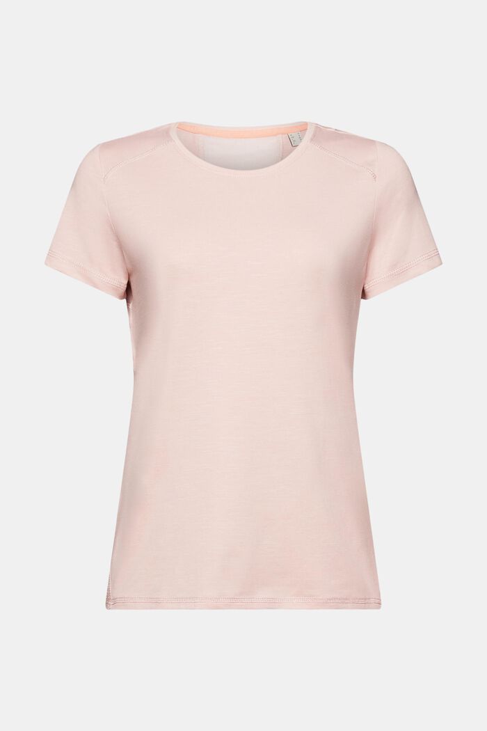 T-shirt active con pannello in mesh riciclato, PASTEL PINK, detail image number 6