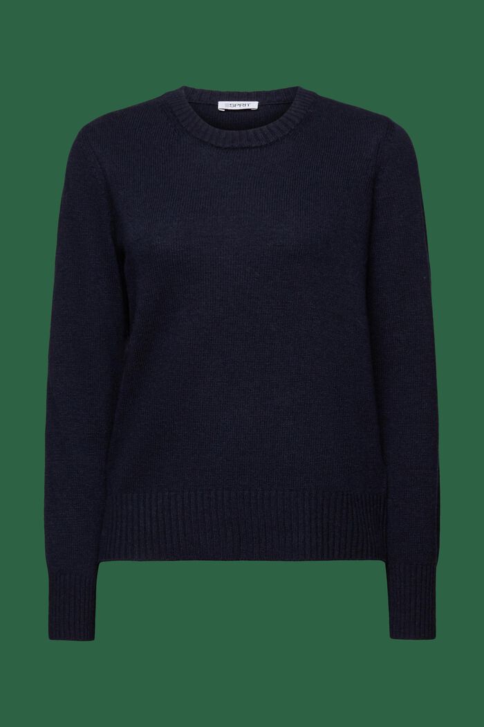 Pullover in maglia con girocollo, NAVY, detail image number 6